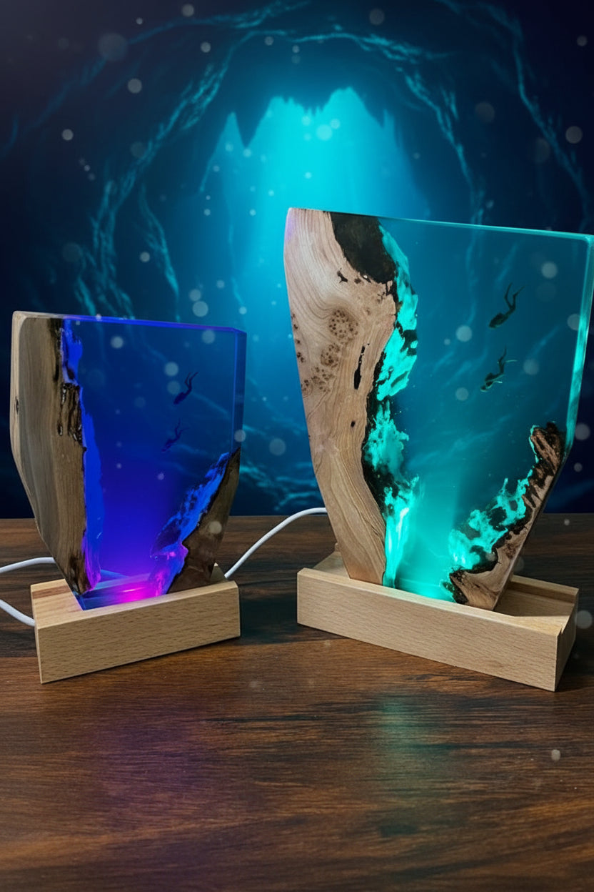 Premium Ocean Diver Resin Lamp
